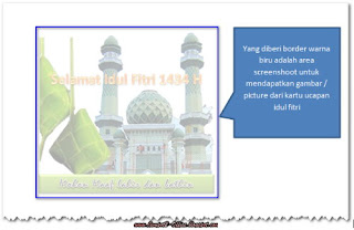 cara membuat kartu Ucapan Selamat Idul Fitri dan Idul Adha 1434H dengan MS Word 2010