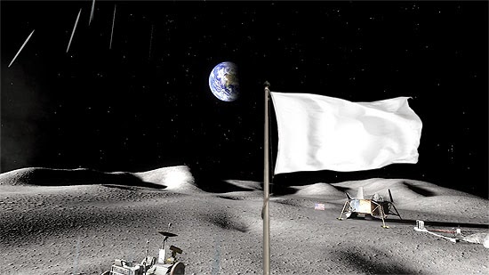 Bandeira branca na Lua
