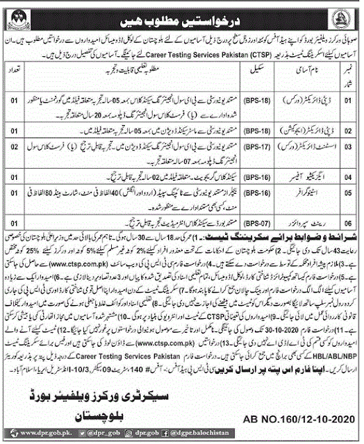 works-welfare-board-balochistan-wwbb-jobs-2020-latest-advertisement