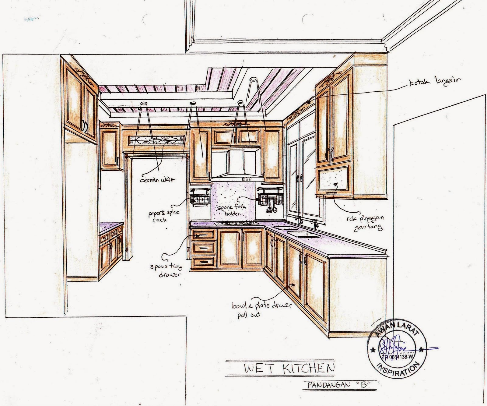 Desain Interior Dapur  Satu Titik Hilang Desain Rumah 