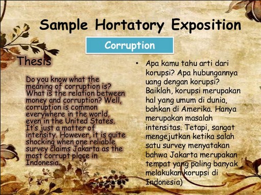Contoh Text Hortatory Exposition Corruption - Simak Gambar 