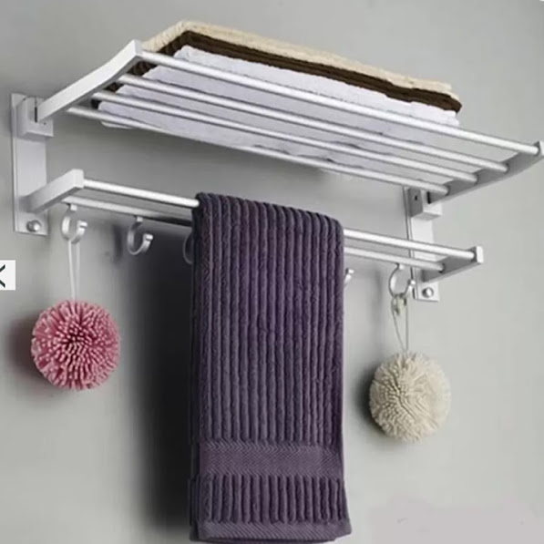 Giá treo khăn và để đồ nhà tắm 2 tầng tiện dụng  