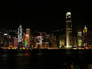 Hong Kong skyline at night (hong kong skyline)