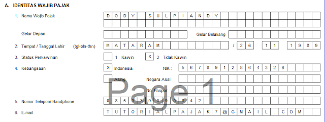 Cara Mengisi Formulir NPWP Pribadi 2020