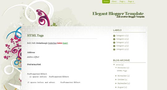 Best Blogger Themes 2010 Blogspot Templates