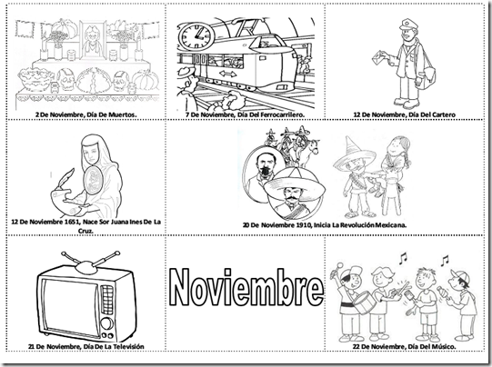 Resultado de imagen para efemerides de noviembre para colorear