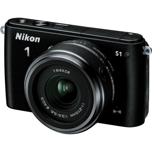 Nikon 1 S1 10.1 MP HD Digital Camera with 11-27.5mm VR 1 NIKKOR Lens (Black)