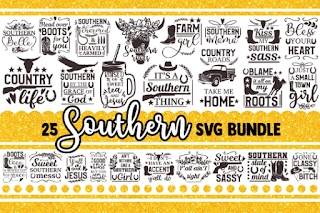 Southern SVG Bundle, sassy svg, funny svg, svg designs, mom svg, girl boss svg, sarcastic svg, farmhouse svg, farm svg, christian svg design
