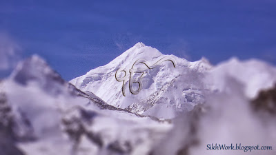 EK OMKAR ON MOUNTAIN WALLPAPER