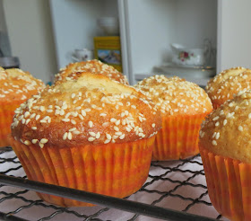 Small Batch Honey, Tahini & Sesame Muffins