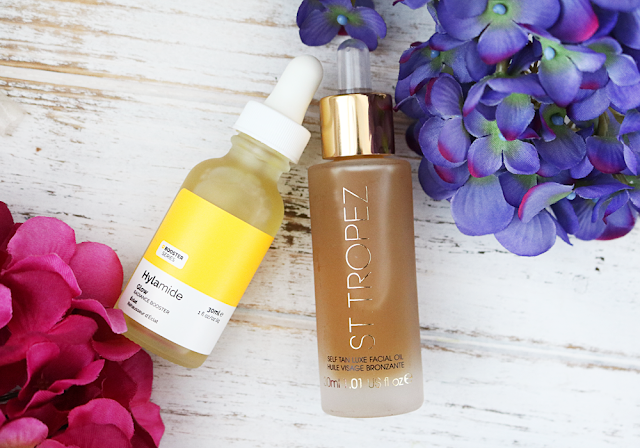 Hylamide Glow Booster and St Tropez Luxe Facial Oil