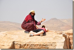 Tally being sacrificed by a Bedouin lady