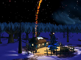 3d Christmas Night  wallpapers