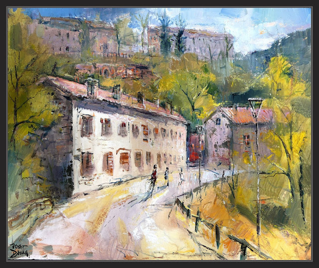 CERCS-SANT JOSEP-PINTURA-ANTIGUES-COLÒNIES-MINERES-MINES-SANT CORNELI-PAISATGES-BERGUEDÀ-NUCLIS-URBANS-PINTURES-PINTOR-ERNEST DESCALS