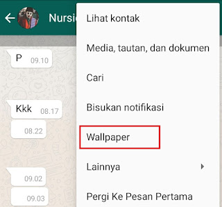 pilih menu wallpaper