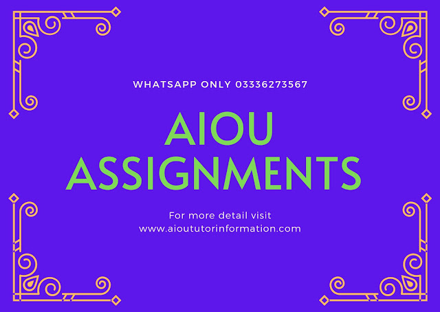 AIOU Solved Assignments Spring and Autumn 2023 Free Pdf