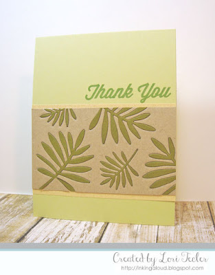 Wild Greenery Thank You card-designed by Lori Tecler/Inking Aloud-stamps and dies from My Favorite Things