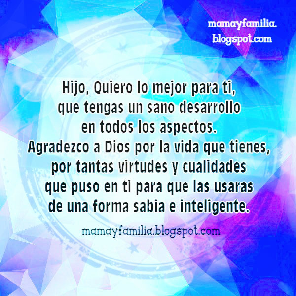 Bonitas Palabras de Bendición para mi Hijo