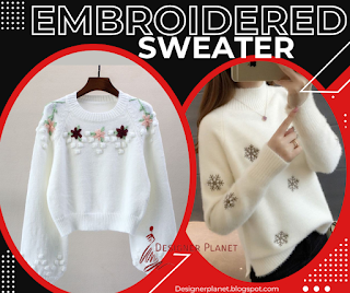 Embroidered cardigans and sweater