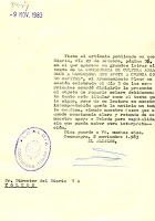 Carta del Alcalde a Director Diario Ya. Fecha 9/11/1983