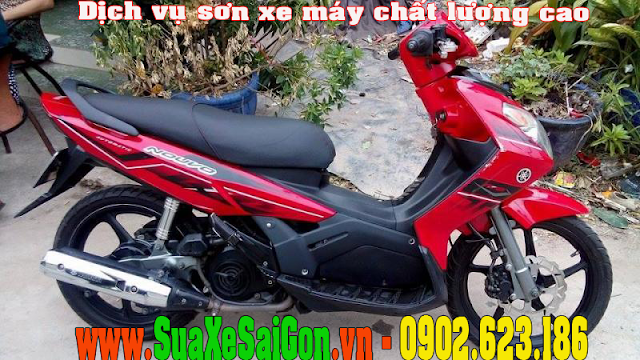 Sơn xe Yamaha Nouvo 3 màu đỏ zin cực đẹp