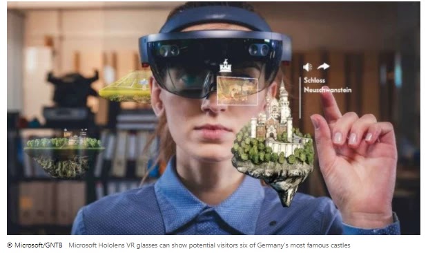 Microsoft Hololens VR glasses can show potential visitors six of Germany's most famous castles