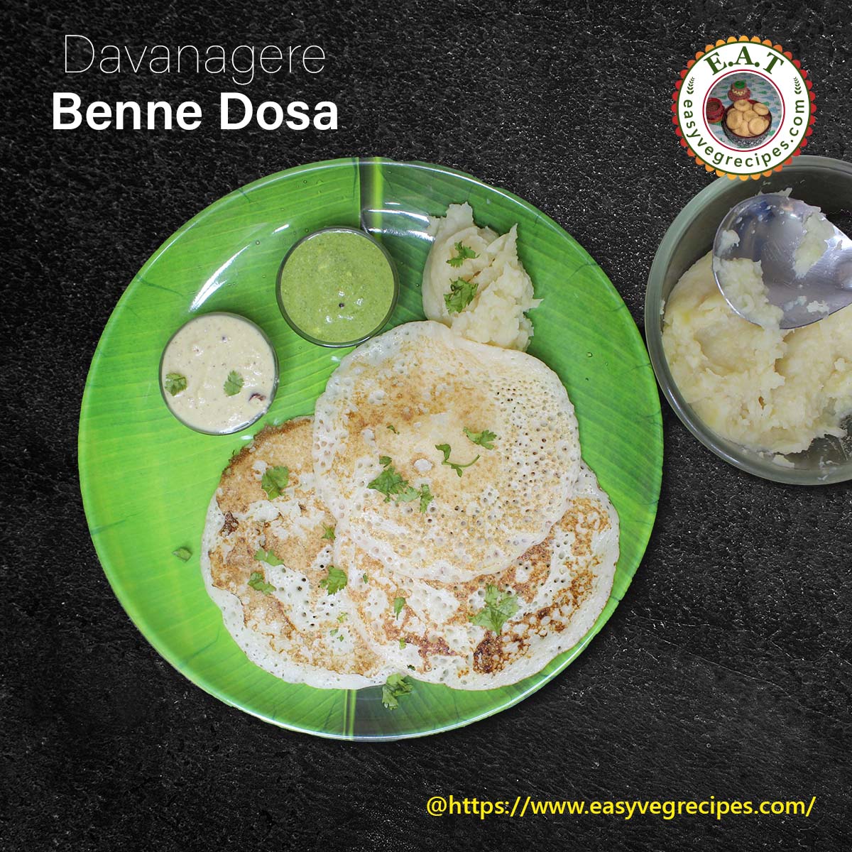 Davanagere Benne Dosa Recipe | How To Make Davanagere Benne Dosa | (davanagere Venna Dosa)