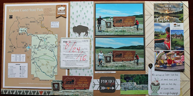 Custer State Park scrapbook page layout