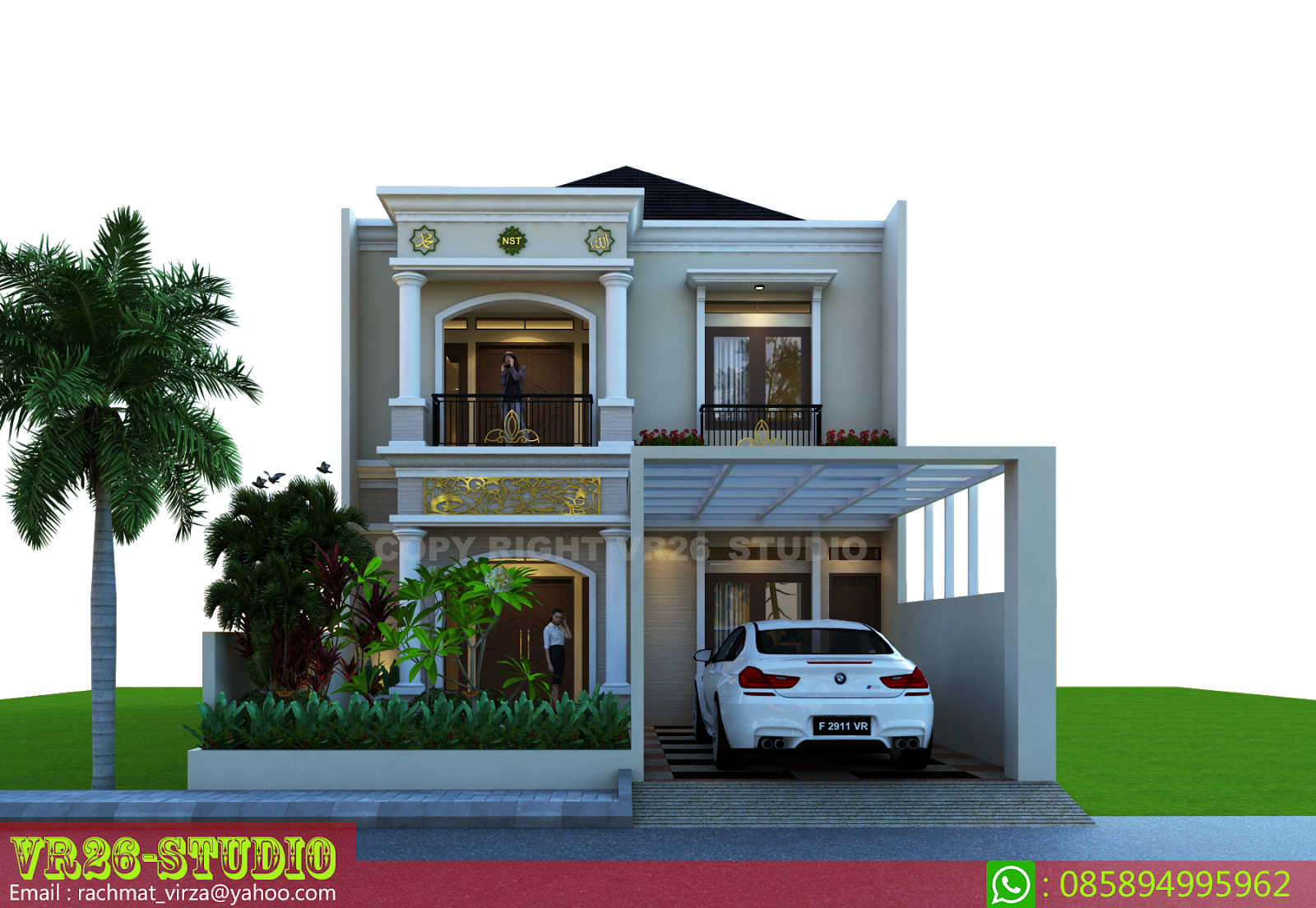 3D Visualizer Desain Rumah Idaman Klasik Modern 2 Lantai