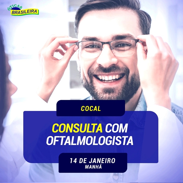 Dia 14 de janeiro (terça-feira) tem atendimento no Consultório Oftalmológico Dr. José Erivaldo em Cocal-PI