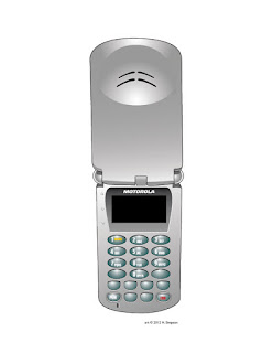 My Adobe Illustrator drawing of an old cell phone