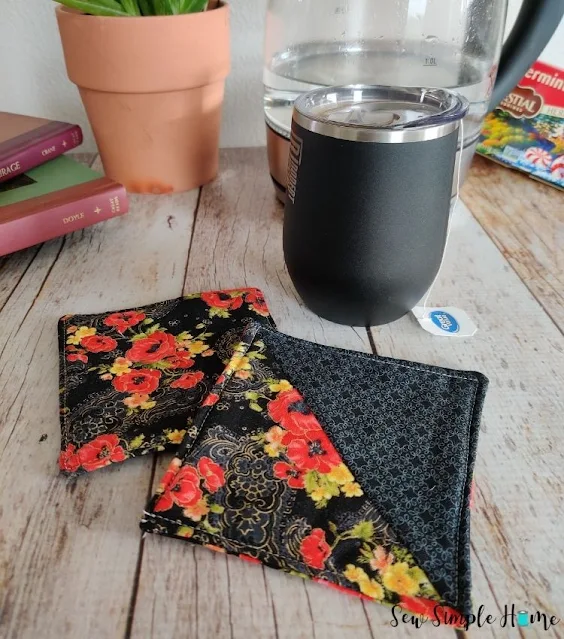 how to make easy fabric coasters