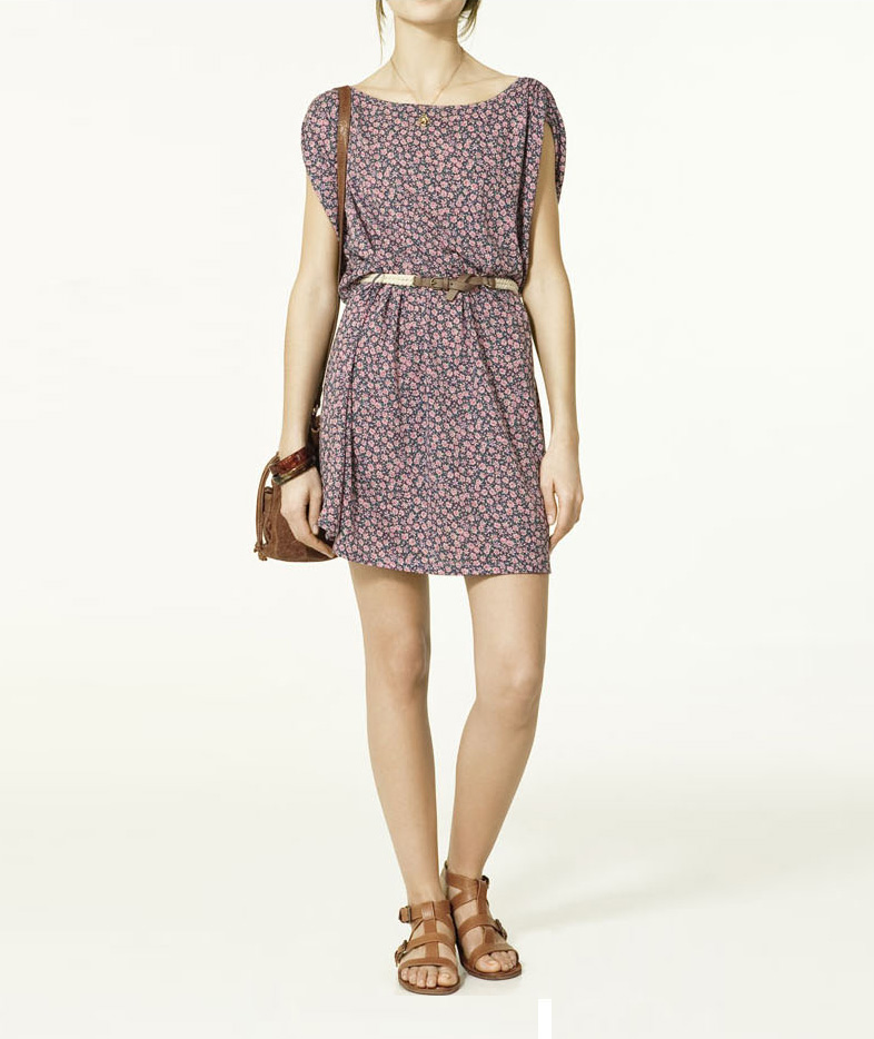 Zara Trafaluc Cotton Dress with Belt