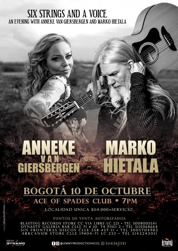 Anneke Van Giersbergen y Marko Hietala en Bogotá 2023