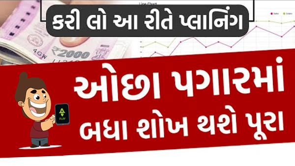 ઓછા પગાર માં બધા શોખ કરો પુરા ! કરો આ રીતે પ્લાનિંગ 