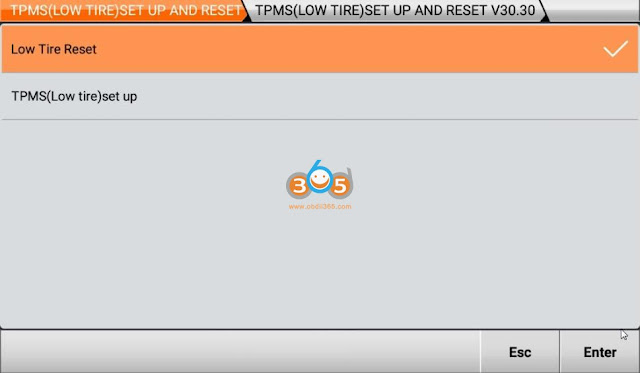 Can OBDSTAR X300 DP Plus do TPMS Reset 2