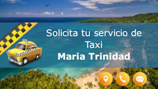 servicio de taxi y paisaje caracteristico en Maria Trinidad