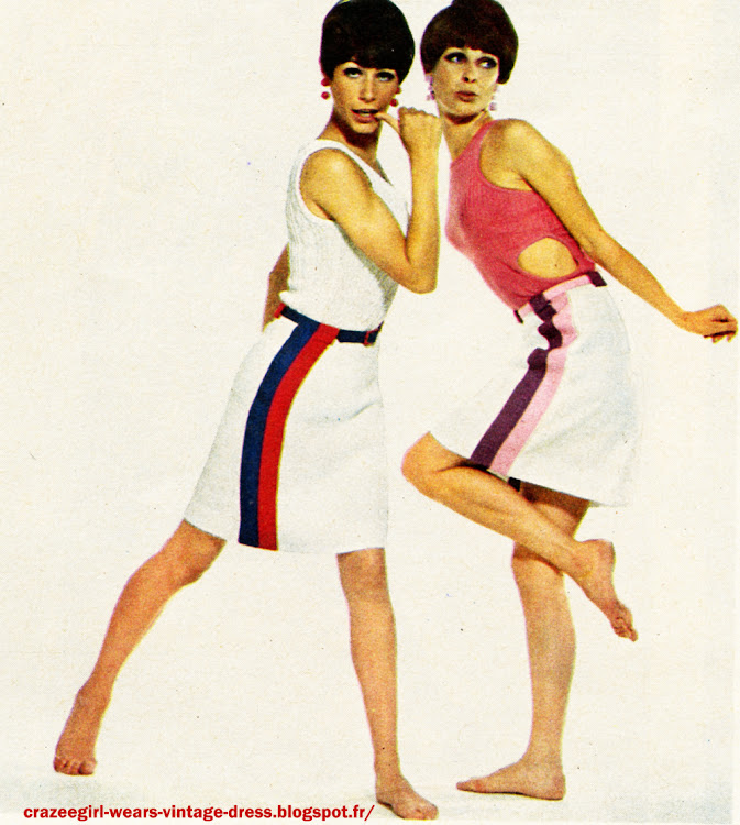Inno France striped skirt 1960 60s 1966 stripe