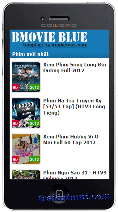 BMovie Blue - Mẫu phim chuyên nghiệp  dành cho Blogspot