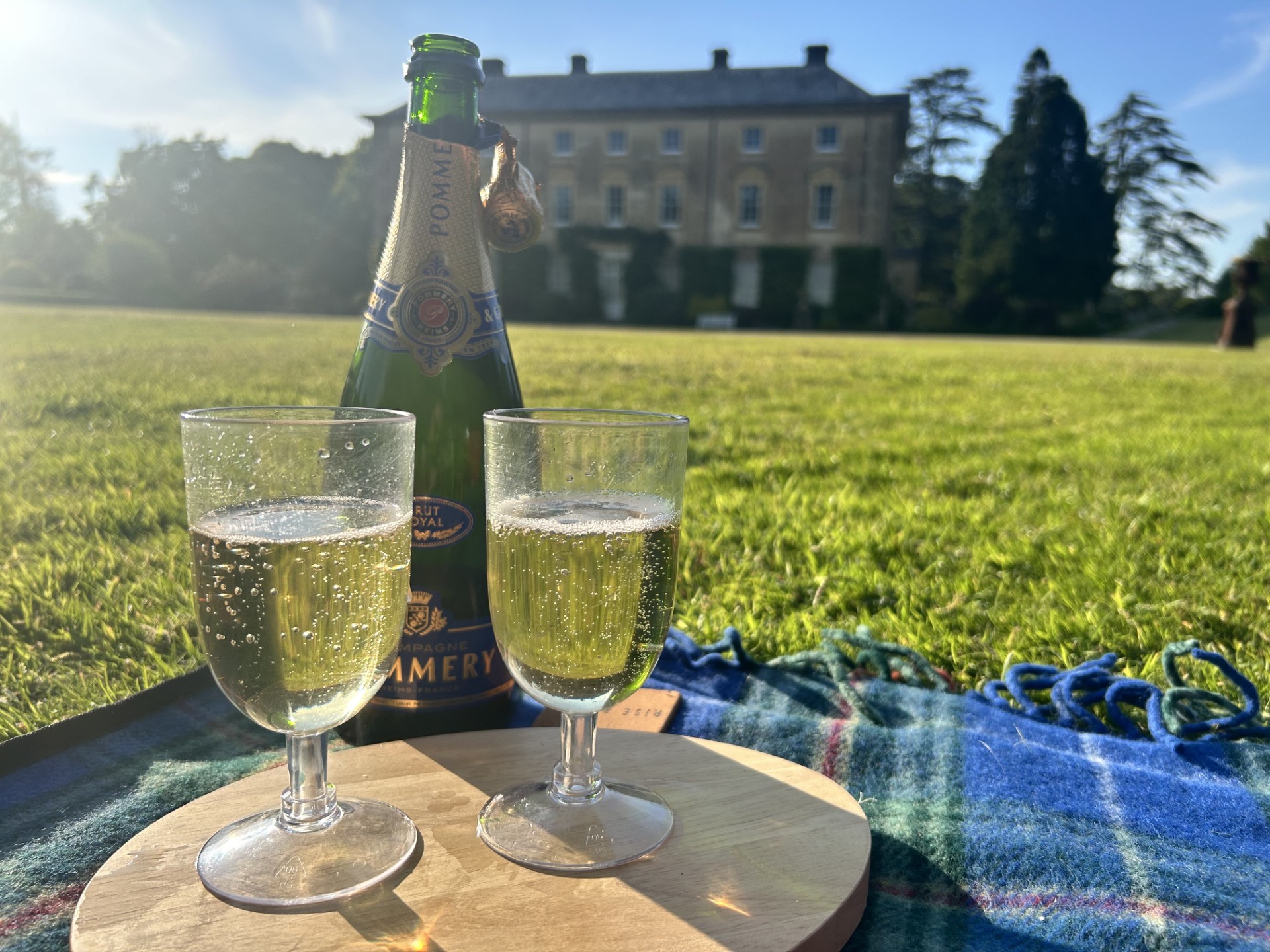 Picnic in the Italian gardens at Pencarrow house