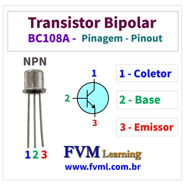Datasheet-Pinagem-Pinout-transistor-NPN-BC108A-Características-Substituição-fvml