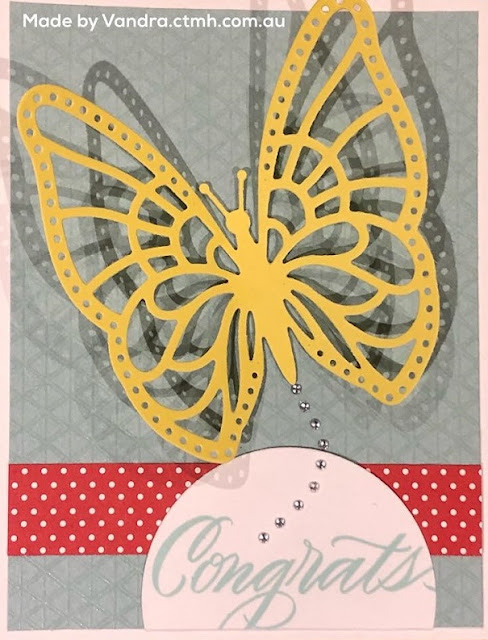 #CTMHVandra, Colour dare, color dare, Butterflies, Congratulations, cardmaking, 3D, Candy Apple, Glacier, lemonade, cardstock, thin cuts, butterfly, bling, Melisa Esplin,