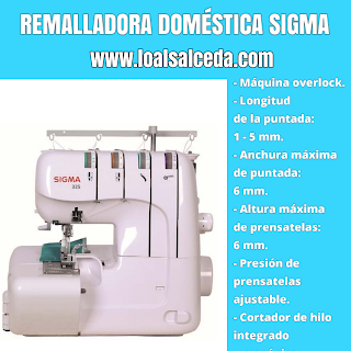 Remalladora Sigma 325 overlock 4 hilos