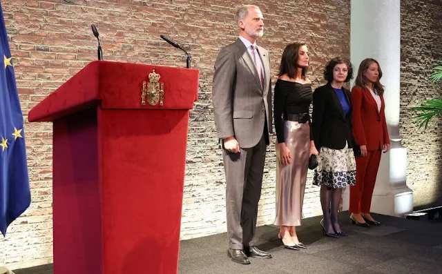 King Felipe and Queen Letizia attended a reception at the NH Collection Amsterdam Barbizon Palace Hotel