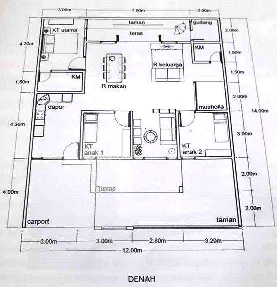 Desain Rumah  Satu Lantai  Di Gang  Sempit 