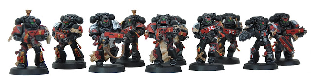 Blood Angels Death Company with Bolters and a power fist