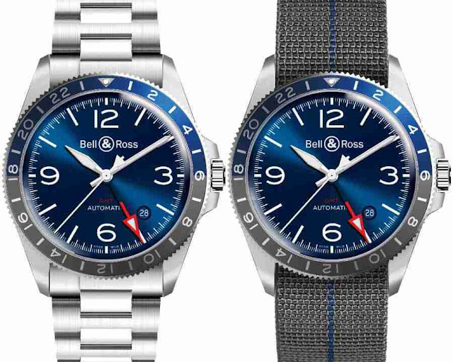 Le guide d'achat des réplique montres suisses Bell & Ross V2-93 GMT Bleu