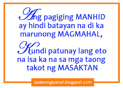 Ang pagiging manhid ay hindi batayan na di ka marunong magmahal