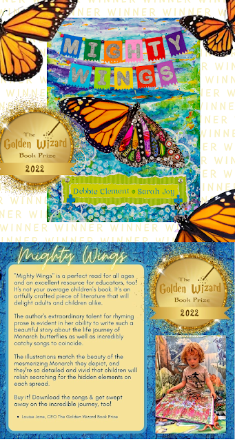 "Mighty Wings" Monarch picture book wins Golden Wizard Book Prize 2022