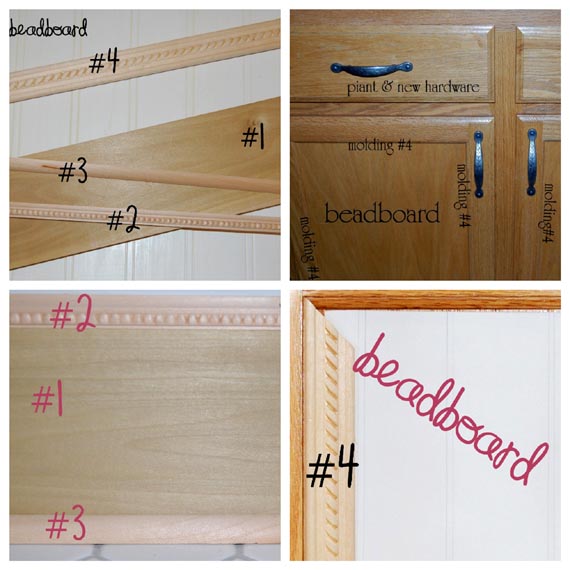 Amazing adding beadboard to kitchen cabinets Remodelaholic Builder Grade Cabinet Upgraded Tutorial